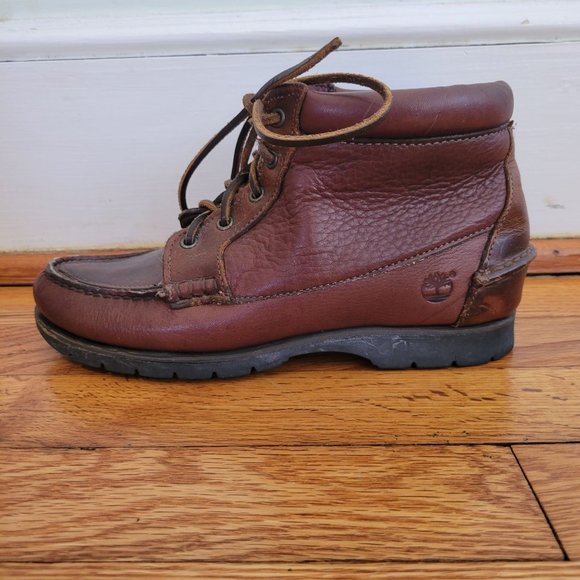 Timberland‎ 7M Brown Leather Hiking Work Boots Waterproof Vintage - Picture 8 of 9